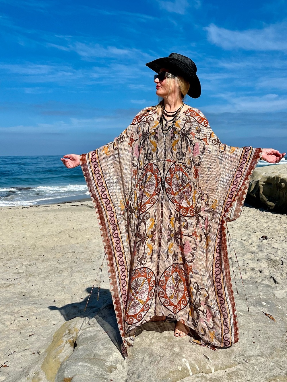 Bohemian tribal Mosaic kaftan
